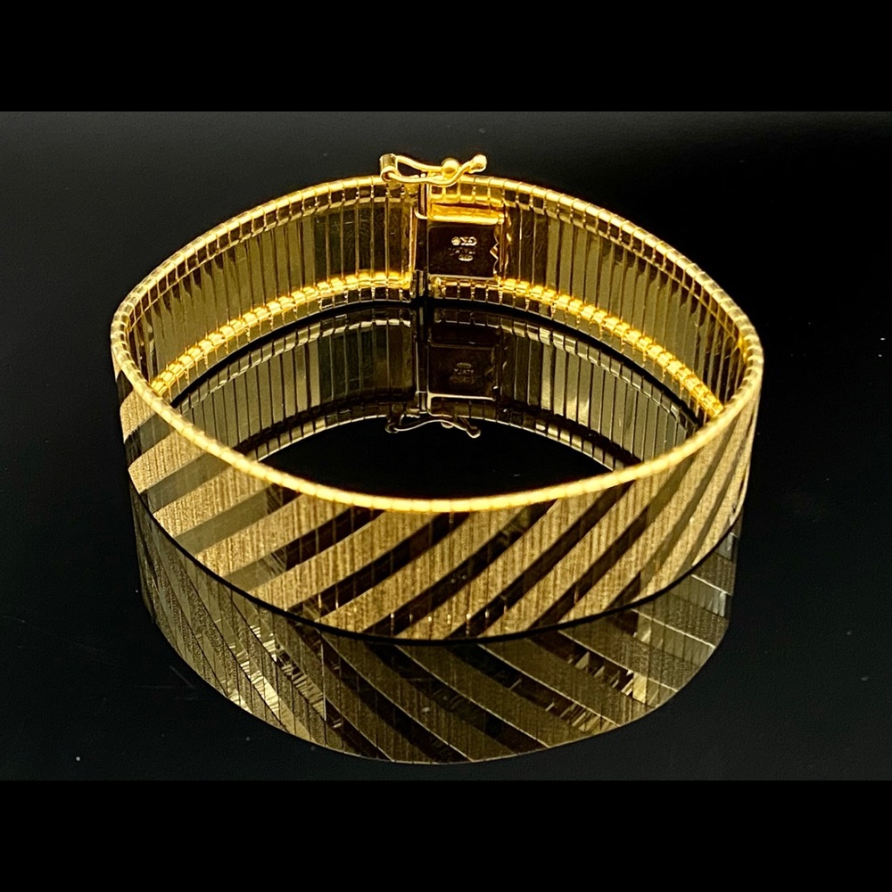 18K Yellow Gold Over Sterling 925Cubetto Bracelet